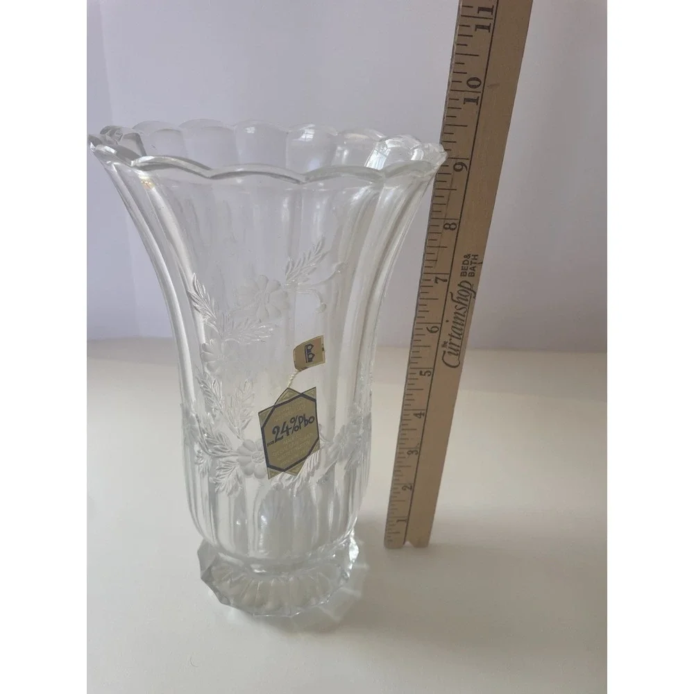 Vintage German Lead Crystal‎ Vase 9